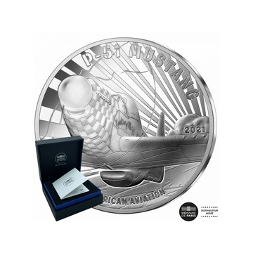 Mustang P51 - Currency of € 10 Silver - BE 2021