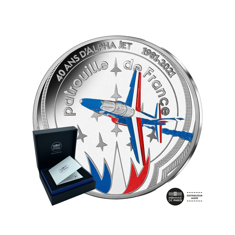 Alpha Jet - Monnaie de 50€ Argent colorisée - BE 2021