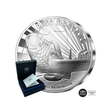 Mustang P51 - Valuta di 50 € 5 Oz Silver - BE 2021