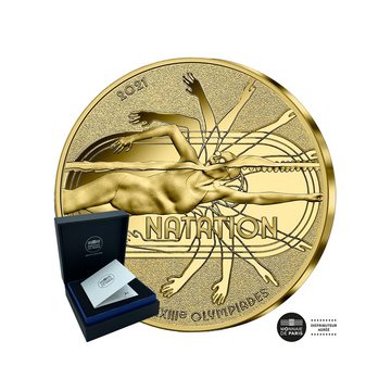 Paris 2024 Olympic Games - Sports series - Swimming - 50 € Gold - 1/4 Oz Be - 2021