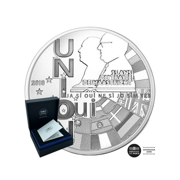 Traité de Maastricht - Monnaie de 10€ Argent - BE 2018