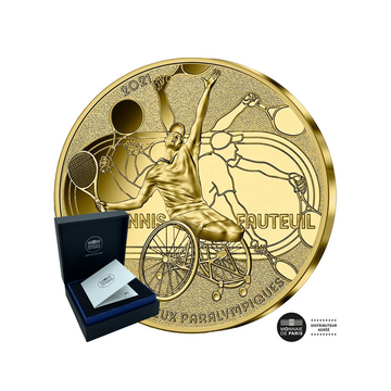 Paris 2024 Paralympic Games - Les Sports series - Tennis Armchair - 50 Euro Or - 1/4 Oz Be - 2021