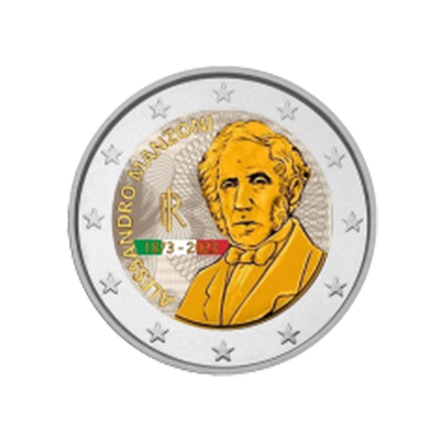 Italie 2023 - 2 Euro Commémorative - Alessandro Manzoni - Colorisée