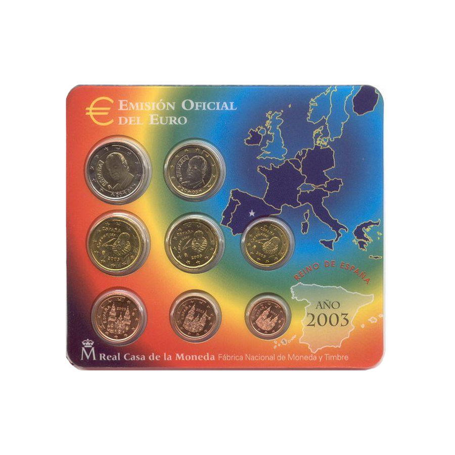 Miniset Espanha - Nacional Del Euro - BU 2003 Emisão