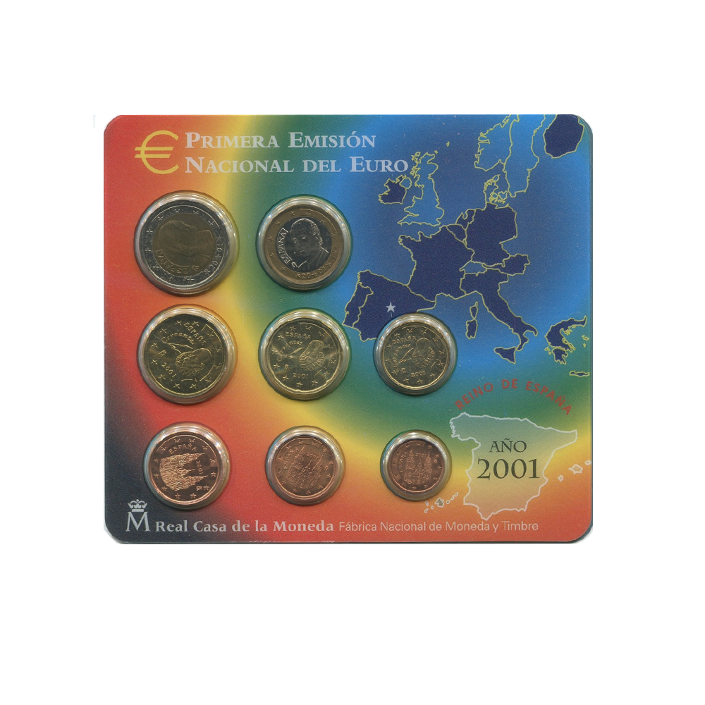 Miniset Spain - Nacional del Euro - BU 2001 emision