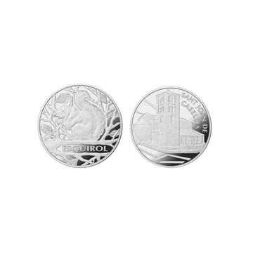 Andorra 2022 - Lot of 2 x 1.25 Euro commemorative - Squirrel and Saint -Jean church in Caselles