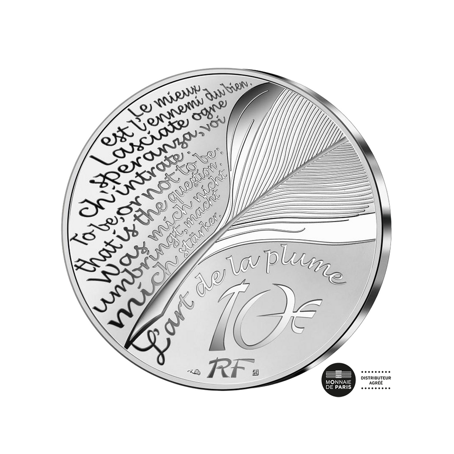 The art of the pen - Molière - 10 Euro Silver Be
