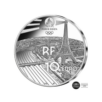 Paris 2024 Olympische Spiele - Sportserie - Schwimmen - 10 € Silber BE - 2021