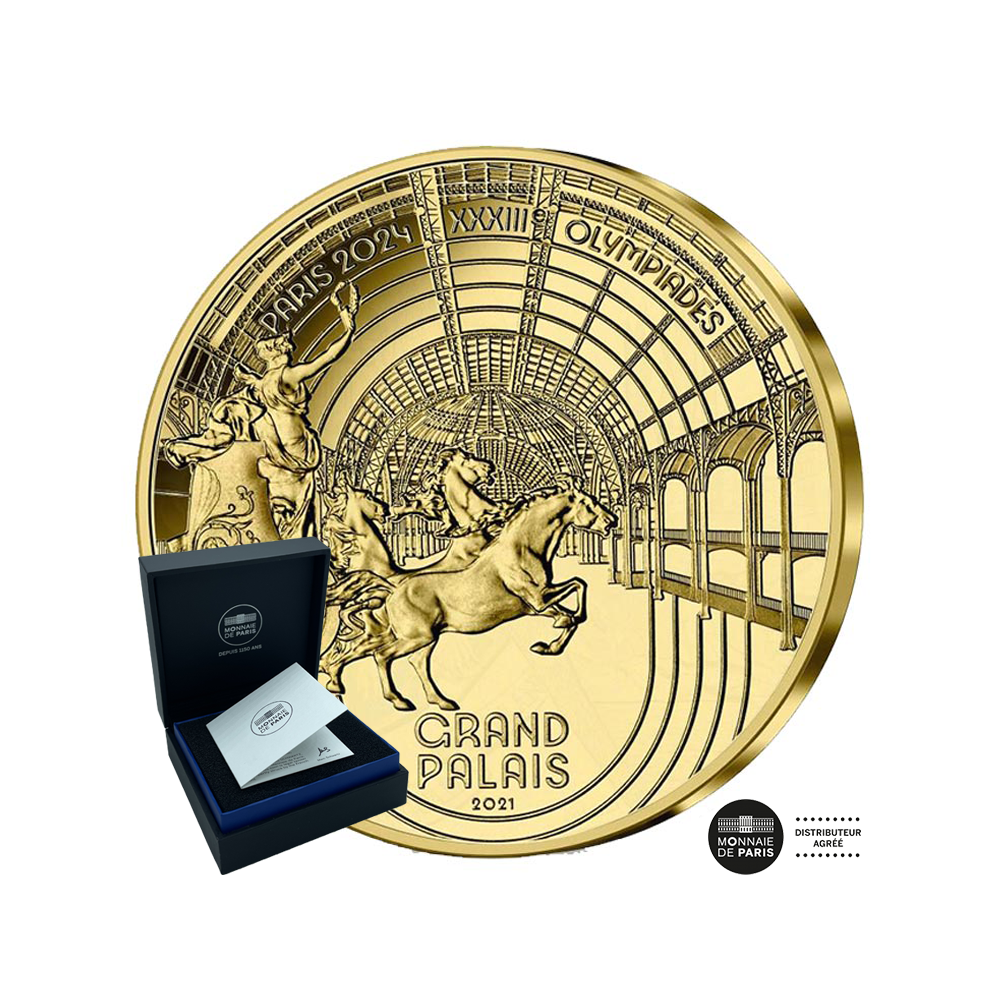 Paris 2024 Jogos Olímpicos - Grand Palais Heritância - 50 € Gold - 1/4 oz ser