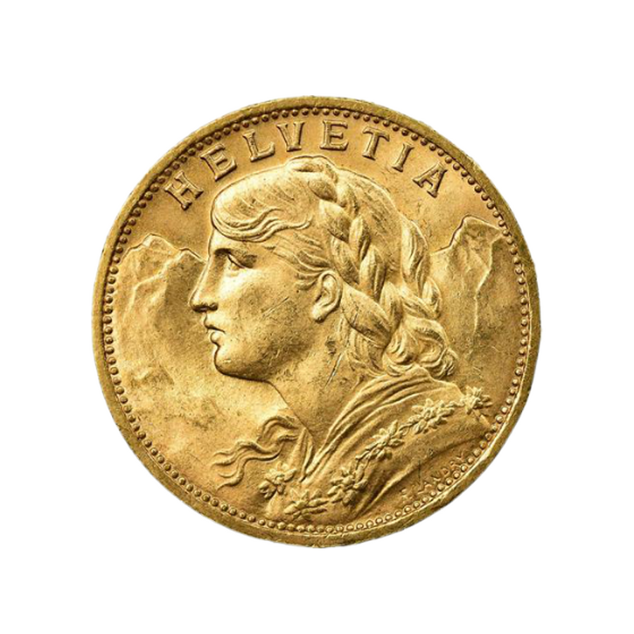 Valuta - Gold - Svizzera - 20 franchi