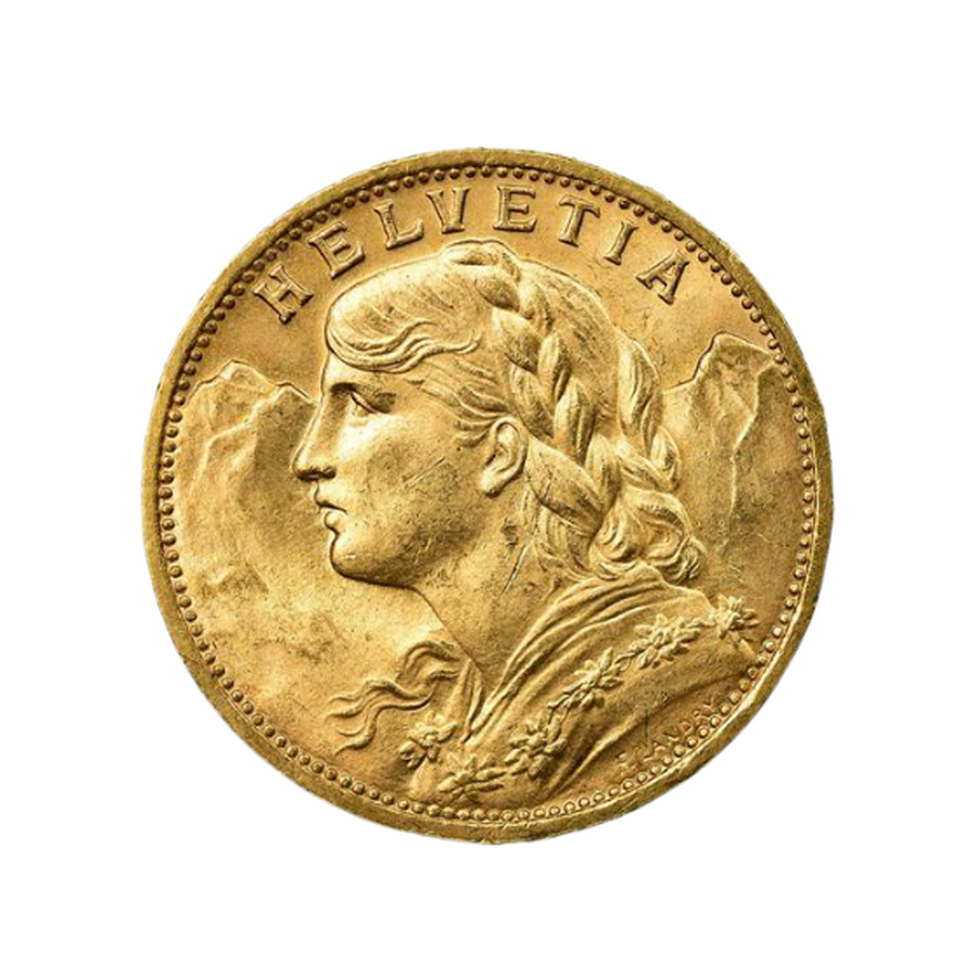 Moeda - Gold - Suíça - 20 francos