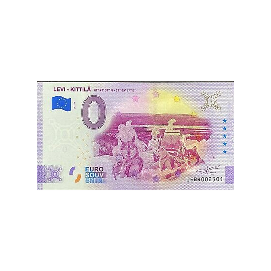 Billet souvenir de zéro euro - Levi - Kittilä - Finlande - 2022