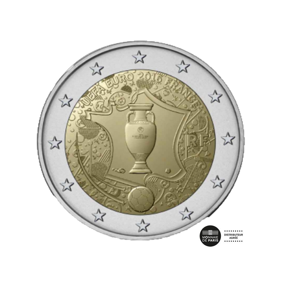 uefa euro 2016 france 2 euro commémorative