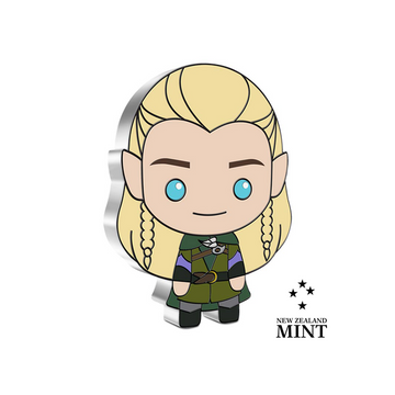 Coleção de moedas Chibi - O Senhor dos Anéis - Legolas - 2 dólares de prata