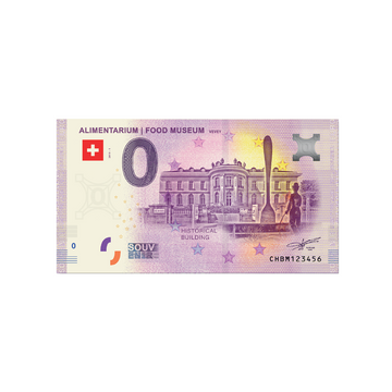 Billet souvenir de zéro euro - Alimentarium-Food Museum - Suisse - 2019