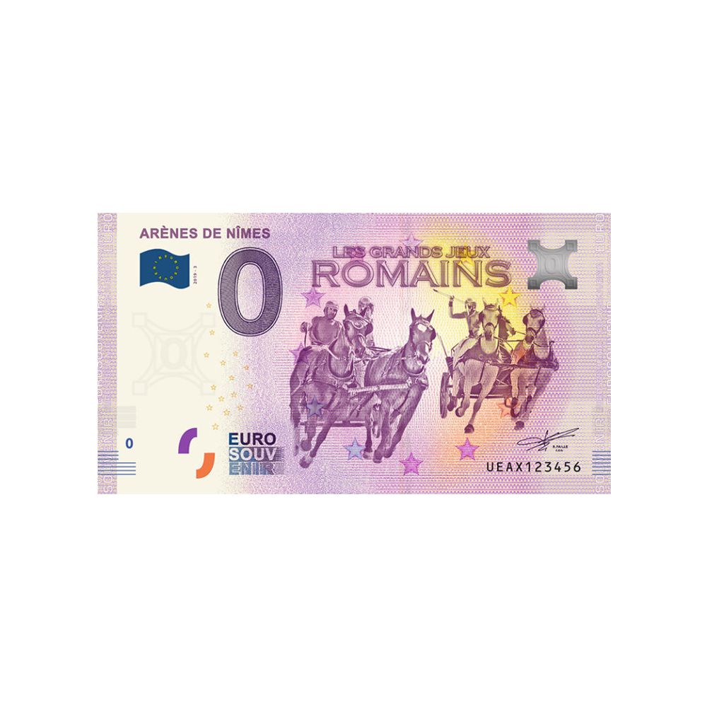 Souvenir Ticket van Zero Euro - Arenas of Nîmes - Les Grands Games Romains - Frankrijk - 2019