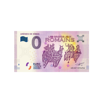 Biglietto souvenir da zero euro - arene di nîmes - les Grands Games Romains - Francia - 2019