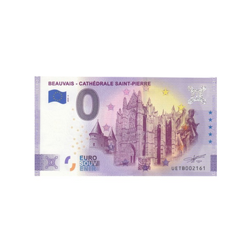 Bilhete de lembrança de zero euro - Beauvais - Saint -pierre Cathedral - França - 2020