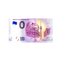 Billet souvenir de zéro euro - Berlin Alexanderplatz - Allemagne - 2019