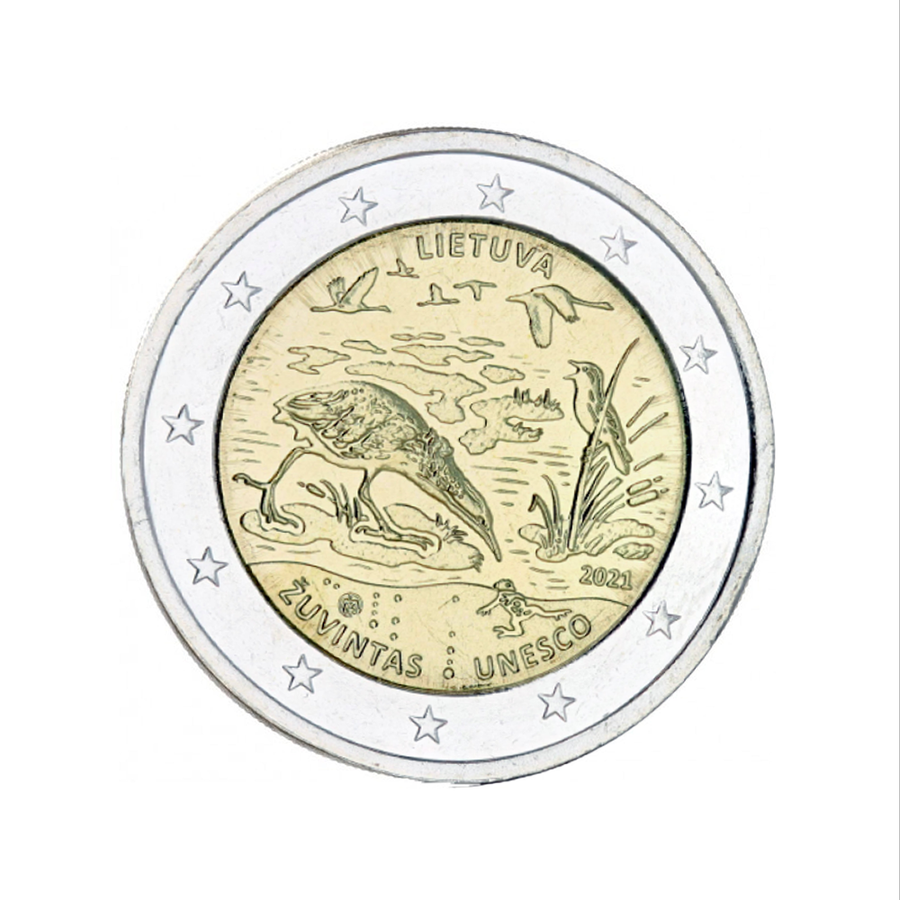 Lithuania 2021 - 2 Euro commemorative - reserve of the biosphere of žuvintas