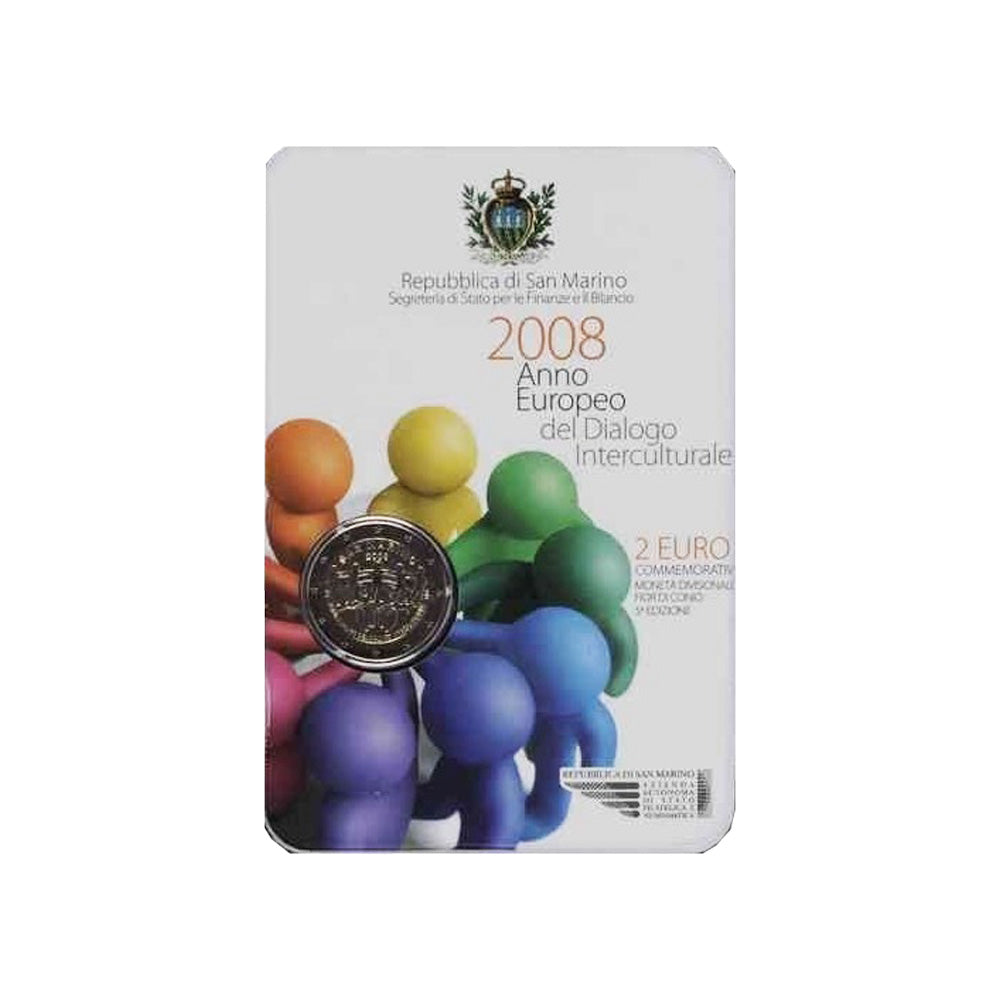 Saint -Marin 2008 - 2 Euro Commemorative - Dialogo interculturale - BU