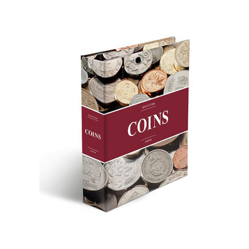 Álbum nummismático de moedas ótimas, 5 bolsos incluídos
