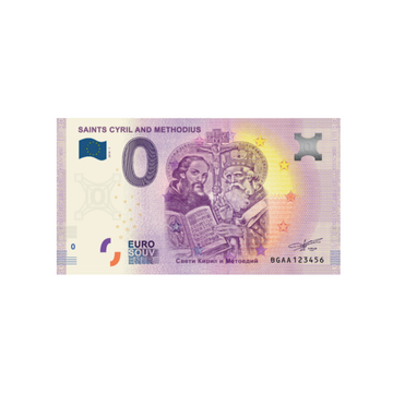 Billet souvenir de zéro euro - Saints Cyril And Methodius - Bulgarie - 2019