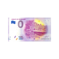 Bilhete de lembrança de zero a euro - Silvacane Abbey - França - 2020