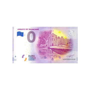 Billet souvenir de zéro euro - Abbaye de Silvacane - France - 2020