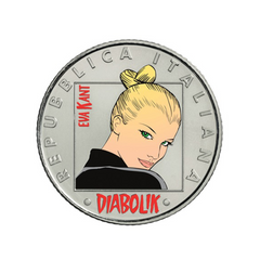 ⁣⁢Itálie 2023 - Coincard 5 Euro - DIABOLIK - Eva Kant⁤⁣