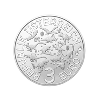 Áustria 2020 - 3 Euro comemorativo - Mosasaurus - 2/12