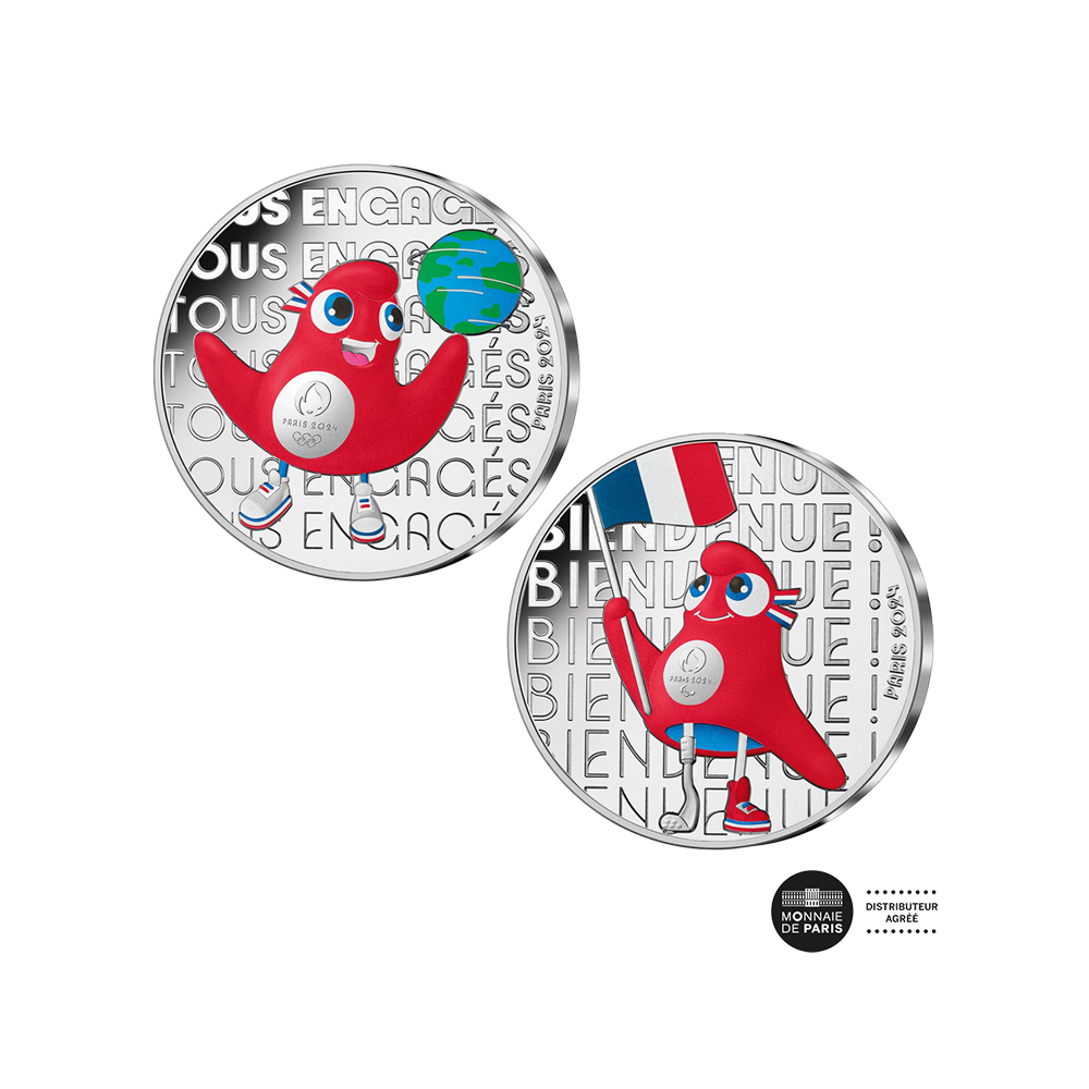 Jeux Olympiques de Paris 2024 - Lot de 2 monnaies de 50€ Argent - Vague 1 - Colorisée