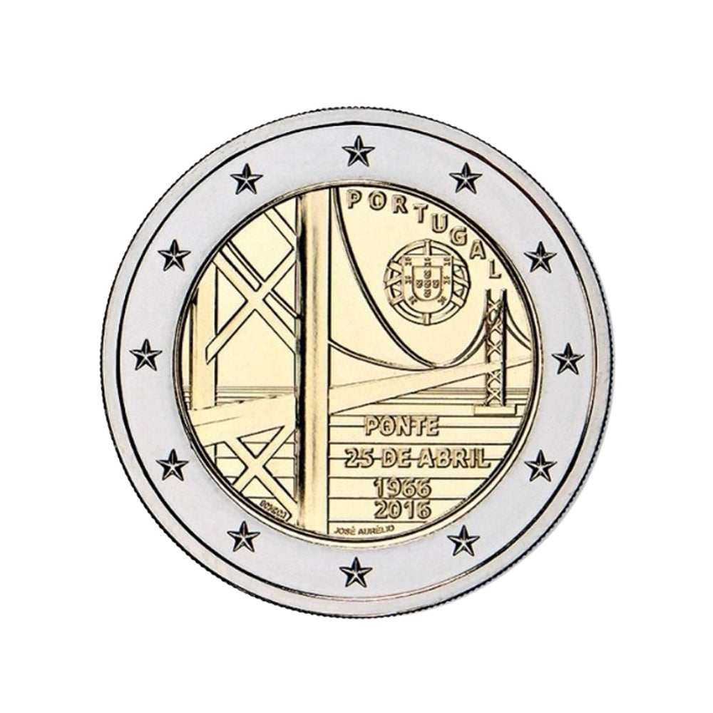 Portugal 2016 - 2 Euro Commémorative - Pont du 25 Avril