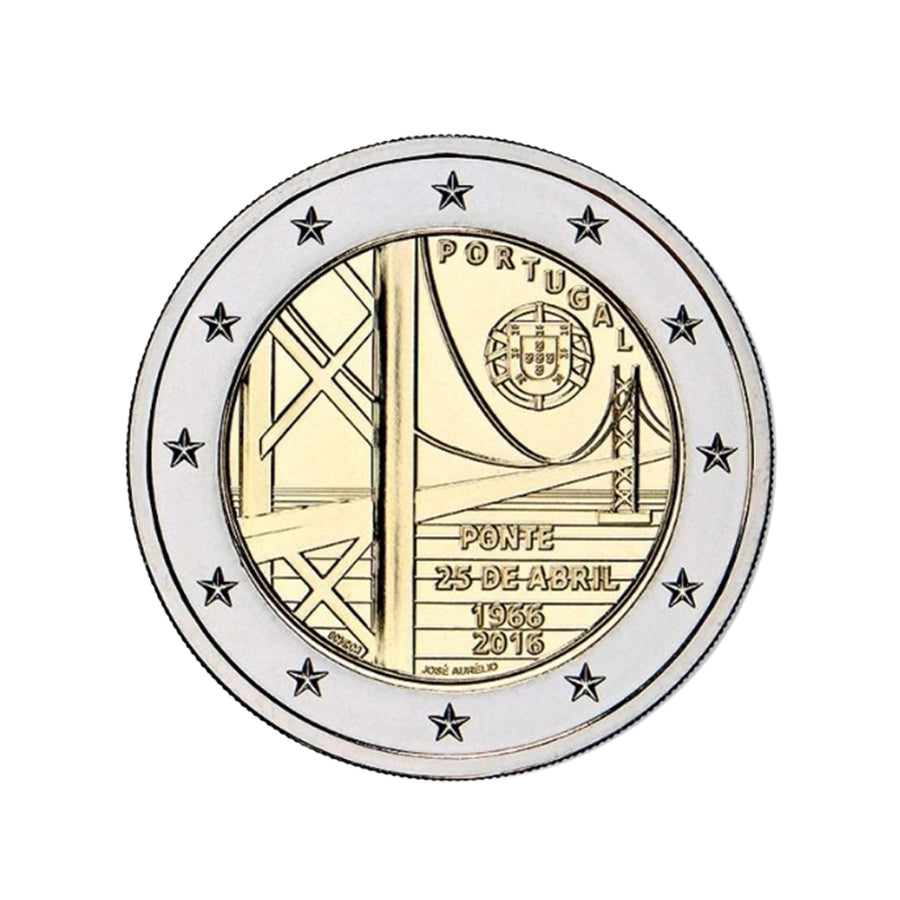 Portugal 2016 - 2 Euro Commémorative - Pont du 25 Avril