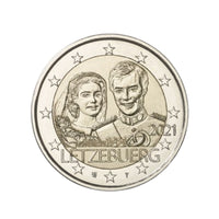 Luxemburgo 2021 - 2 Euro comemorativo - Casamento da versão clássica do Grand Duke Henri