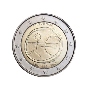 Eslovênia 2009 - 2 Euro comemorativo - União Econômica e Monetária