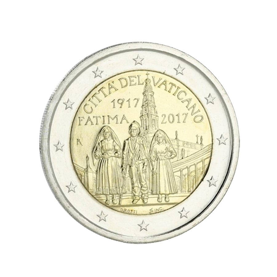 Vaticano 2017 - 2 Euro comemorativo - aparição de fátima - bu