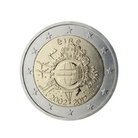 Irlanda 2012 - 2 euros comemorativo - 10 anos do euro