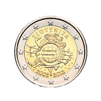 Slovénie 2012 - 2 Euro Commémorative - 10 ans de l'Euro