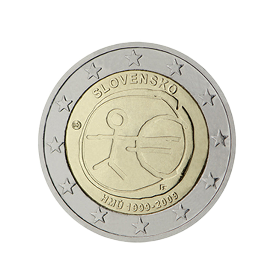 Slovacchia 2009 - 2 Euro Commemorative - Unione economica e monetaria