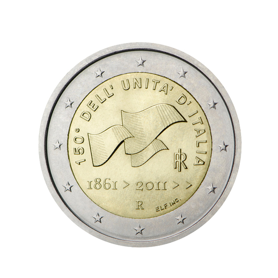Itália 2011 - 2 euros comemorativo - unificação italiana