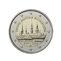 Letônia 2014 - 2 Euro comemorativo - Riga Capital da Cultura Europeia