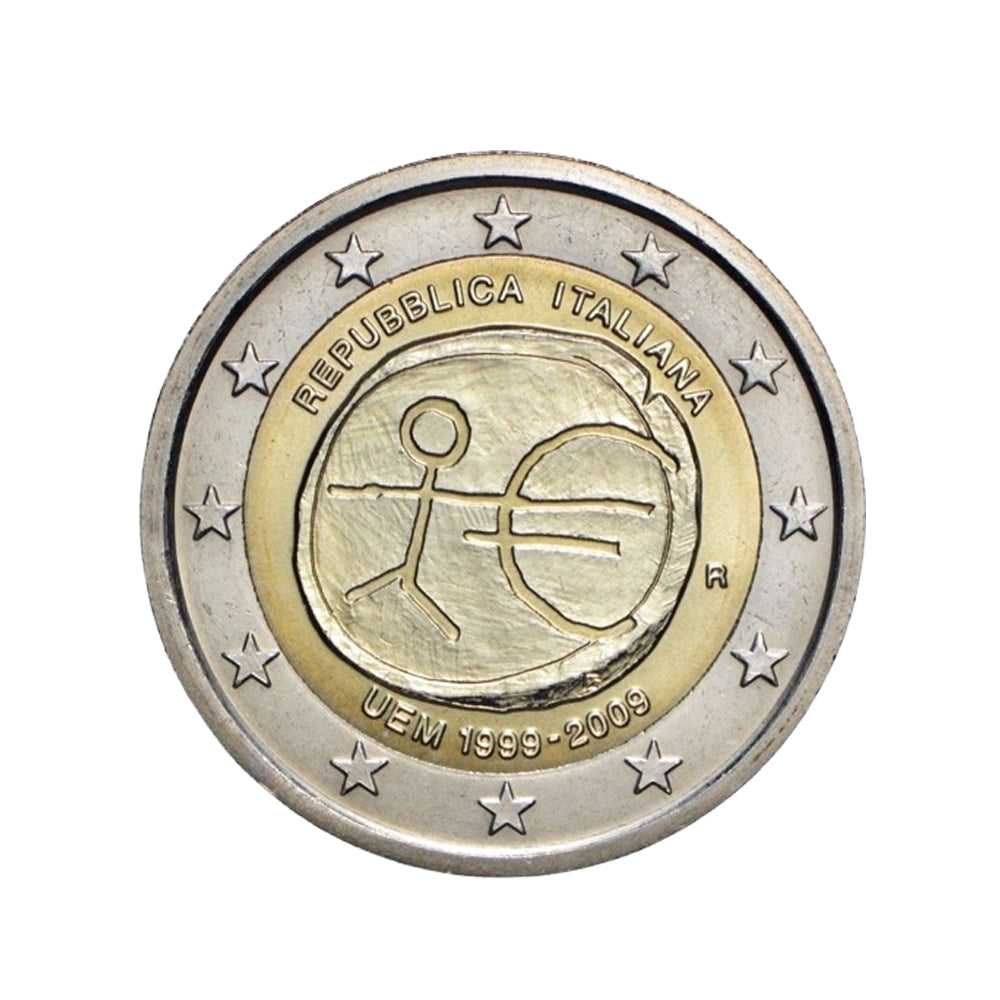 Itália 2009 - 2 Euro comemorativo - União Econômica e Monetária