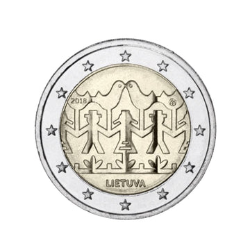 Litauen 2018 - 2 Euro Gedenk - litauische Lieder und Tänze