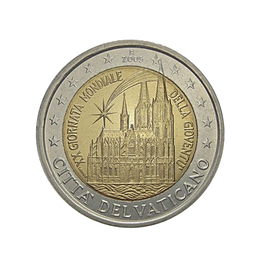 Vatican 2005 - 2 Euro Commémorative - 20ème journées mondiales de la jeunesse à Cologne - BU