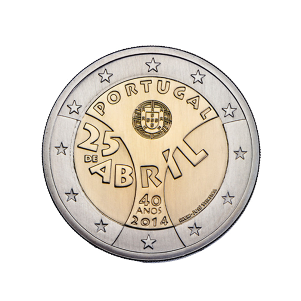 Portugal 2014 - 2 Euro Commémorative - Révolution des Œillets