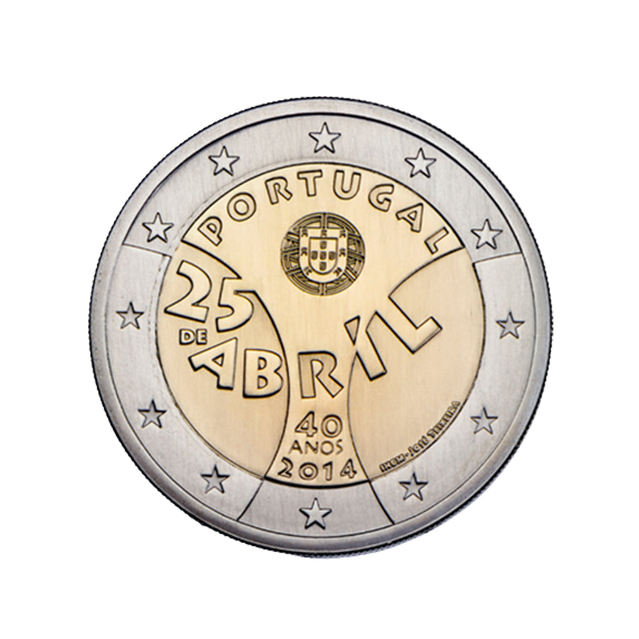 Portugal 2014 - 2 Euro Commémorative - Révolution des Œillets
