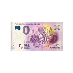 ⁣⁢Zero Euro Souvenir Banknote - Fatih Sultan Mehmed (1432-1481) - Turkey - 2019⁤⁣