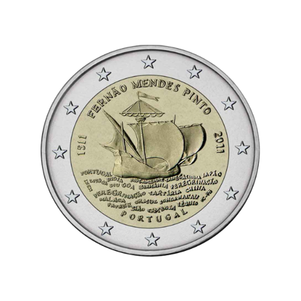 Portogallo 2011 - 2 Euro Commemorative - 500 ° anniversario di Fernão Mendes Pinto