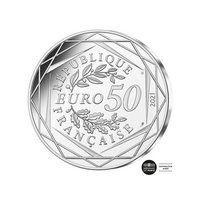 Harry Potter - Currency of € 50 Silver - Coatsons of the 4 Hogwarts houses - Wave 1,2021